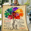 Baby Girl And Mom Colorful Tree You Are My Sunshine Fleece Blanket - spreadstores