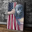 American Flag Poodle Dog Matte Canvas - spreadstores
