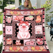 3D Just A Girl Who Loves Pigs Fleece Blanket - spreadstores