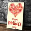 Best Mother’s Day Gift Ideas, Happy Mothers Day Rose Heart Canvas, Thank You Gifts For Mother’s Day - spreadstores