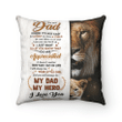 Best Gift For Father's Day From Daughter, Dad Pillow, I Know It's Not Easy For A Man To Raise Child Lion Pillow - spreadstores