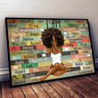 Black Girl With Yoga, Black Girl Canvas, Gift For Daughter Wall Art Decor Canvas - spreadstores