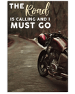 Biking Wall Art Canvas Biker Canvas The Road Is Calling And I Must Go Matte Canvas - spreadstores