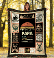 Dad Loves Hunting Blanket Papa Man Myth Legend, Gift For Dad Hunter Fleece Blanket, Gift Ideas For Father's Day - spreadstores