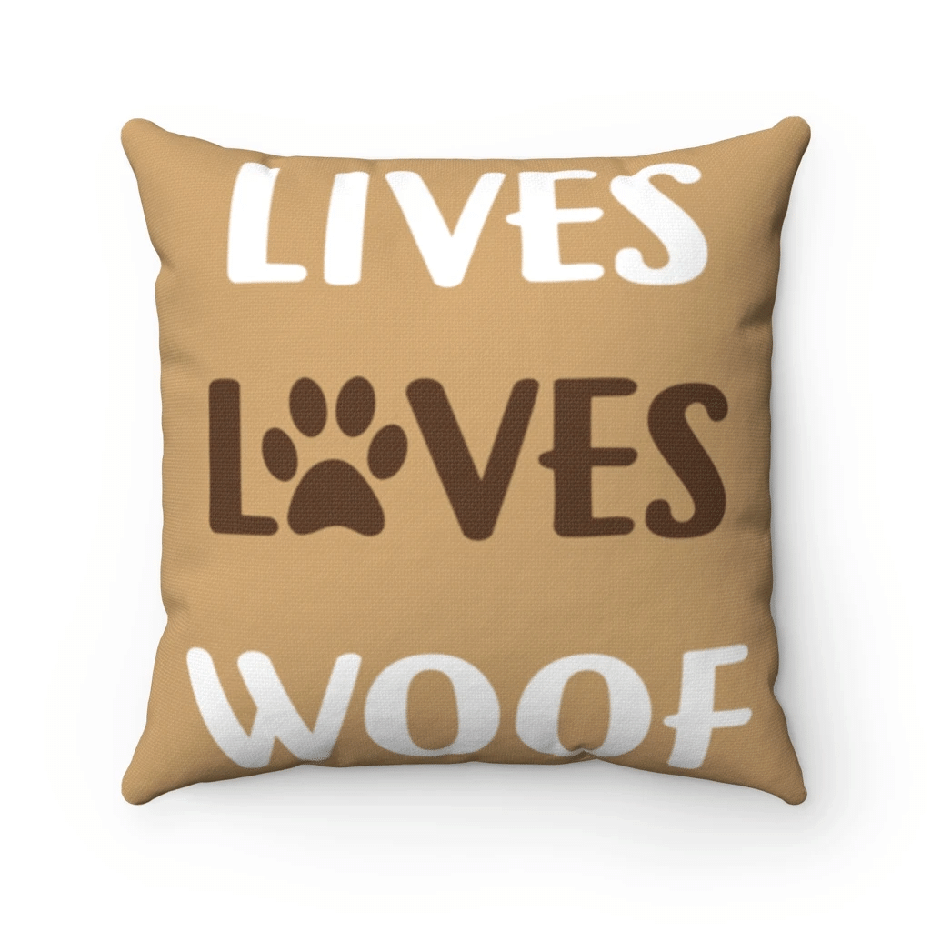 Dachshunds Dog Pillow, Love Pets Gift, Gift For Dog Lovers, Home Decor, Life Loves Woof Dachshunds Dog Pillow - spreadstores
