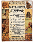 Dachshund To My Daughter Never Forget That I Love You Life Is Filled With Hard Times And Good Times Sherpa Blanket - spreadstores