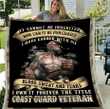 Coast Guard Veteran - Veteran Blanket, Coast Guard, Us Veteran, Quotes Blanket ATM-CGBL5 Fleece Blanket - spreadstores