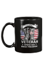 Combat Veteran Iraqi Freedom Military American Flag Gift Mug - spreadstores