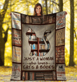 A Woman Who Loves Cats And Books Fleece Blanket - spreadstores