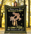 Behind Every Son Who Believes In Himself Is A Loving Mother, Gift For Son, Birthday Fleece Blanket - spreadstores