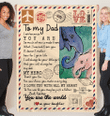 Dad Blanket, To My Dad, I Am Because You Are So Much Of Me Fleece Blanket - spreadstores