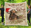 Dachshund Angels Don't Always Have Wings Sometimes They Have Paws Sherpa Blanket - spreadstores