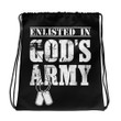 Army Veteran Enlisted In God's Army Drawstring Bag - spreadstores