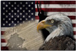 American Flag Canvas Eagle Flag Retro Patriotic, Gift For Veteran Matte Canvas - spreadstores