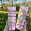 Custom Tumbler, To My Granddaughter Don't Let Anyone Take You, Gift For Granddaughter Skinny Tumbler - spreadstores
