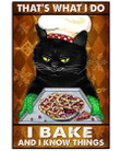 Cat Canvas, That's What I Do I Bake And I Know Things Cat Canvas - spreadstores