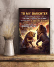 Daughter Wall Art Canvas, To My Daughter If They Whisper To You, Love You Forever And Always Lion Canvas - Spreadstores