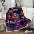 Daughter Blanket, To My Daughter Blanket, Whenever You Feel Overwhelmed Remember Hippie Fleece Blanket - Spreadstores