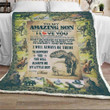 Dinosaur To My Amazing Son You Will Always Be My Little Boy Fleece Blanket - Spreadstores
