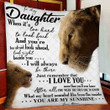 Daughter Blanket, To My Daughter Blanket, When It's Too Hard To Look Back Lions Quilt Blanket - Spreadstores