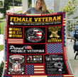 Female Veteran Blanket Proud Female Veteran ATM-USBL77 Fleece Blanket - Spreadstores