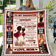 Daughter Blanket, To My Daughter Blanket, Whenever you Feel Overwhelmed Remember Black Girl Sherpa Blanket - Spreadstores