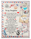 Daughter Blanket, To My Daughter, No One Else Will Ever Know Air Mail Fleece Blanket - Spreadstores