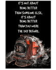 Firefighter Being Better Than You Were The Day Before Matte Canvas - Spreadstores