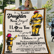 Firefighter Blanket To My Beautiful Daughter Never Forget That I Love You, I Hope You Believe In Yourself Sherpa Blanket - Spreadstores