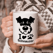 Dog Mugs, Schnauzer Dog Mugs, Gifts For Dog Lover, I Love Schnauzer Mug - Spreadstores