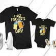 Father Baby Matching Shirts, First Father's Day Shirt, Funny Dad Shirt, Dad Beer Shirt, Father's Day Gift Shirt - Spreadstores
