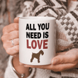 Dog Mugs, Schnauzer Dog Mugs, Gifts For Dog Lover, All You Need Is Love Schnauzer Mug - Spreadstores