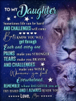 Daughter Blanket, Gift For Daughter, To My Daughter Sometimes Life Can Be Hard Lions Galaxy Fleece Blanket - Spreadstores