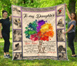 Daughter Blanket, To My Daughter Blanket, I Want You To Believe Deep In Your Heart Quilt Blanket - Spreadstores