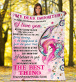 Daughter Blanket My Dear Daughter Always Remember How Much I Love You Mermaid Fleece Blanket, Gift For Daughter - Spreadstores
