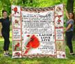 Daughter Blanket, Gifts For Daughter, To My Daughter Blanket, Today Is A Good Day Cardinal Bird Quilt Blanket - Spreadstores