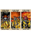 Firefighter Protect Them, Respect Them, Defeat Them Matte Canvas - Spreadstores