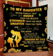 Daughter Blanket, To My Daughter Blanket, You Are Braver Than You Believe From Dad Quilt Blanket - Spreadstores