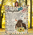 Daughter's Gift, Gift For Daughter, To My Daughter Whenever You Feel Overwhelmed Queen And Princess Letter Fleece Blanket - Spreadstores