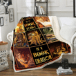 Full Of Book Worms Be A Book Dragon Fleece Blanket - Spreadstores
