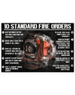 Firefighter 10 Standard Fire Orders Matte Canvas - Spreadstores