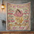 Daughter Blanket, Gift For Daughter, To My Daughter, Whenever You Feel Overwhelmed Quilt Blanket - Spreadstores
