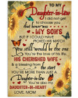 Gift For Daughter-in-law, To My Daughter-in-law I Did Not Get To Choose You Sunflowers Canvas - Spreadstores