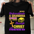 Gift For Christian, Gramma T-Shirt, Funny Quote Unisex T-Shirt, Never Underestimate A Grandma T-Shirt - Spreadstores