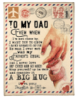 Gift For Father's Day, To My Dad Blanket Even When I'm Not Close By, I Want You To Know Hands Letter Fleece Blanket - Spreadstores