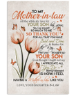 Gift For Mother-in-law, Mother's Day Gift, To My Mother-in-law All The While My Love For Your Son Has Grown Flowers Canvas - Spreadstores
