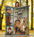 I Didn't Give You The Gift Of Life Life Gave Me The Gift Of You Horse Fleece Blanket - Spreadstores