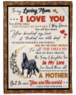 Horse To My Loving Mom I Love You For All The Times You Picked Me Up When I Was Down Sherpa Blanket - Spreadstores