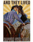 Horse Couple Cowboy And Cowgirl And They Lived Happily Horse Matte Canvas, Gift For Horse Lovers - Spreadstores