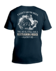 I Can't Go To Hell The Devil Still Has A Restraining Order Against Me V-Neck T-Shirt - Spreadstores